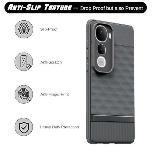 Image of Shockproof Case for Vivo Y400 5G / Y400 4G | Full Camera Protection | TPU Flexible Back Cover for Vivo Y400 5G / Y400 4G (Graphite Grey)