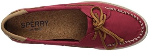 Sperry Women's Authentic Original Venice Boat Shoe, Red Canvas, 6 | Image 4