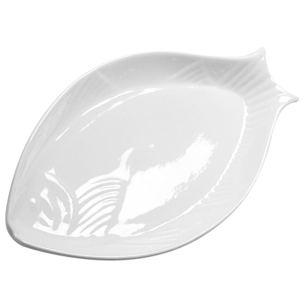 VALICLUD Ceramic Fish Serving Plate Dish for Home Use Elegant Food Platter for Entertaining and Family Gatherings and Easy to Clean for Christmas and Parties