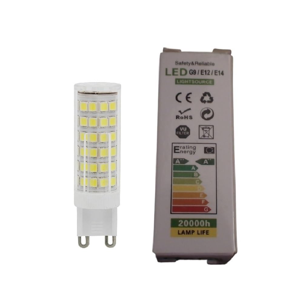 YSJX Lighting, Confezione da 10, Lampada LED in ceramica di mais 10W G9-Pin 2835SMD AC220V Sorgente luminosa a LED senza sfarfallio Lampadine per la casa(Blanc)