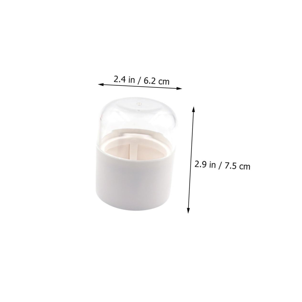 6 Stück Schwammkopf-Fläschchen Für Kosmetik – Auslaufsicher, Weiß Mit Goldenen Akzenten, 7,6x3 Cm