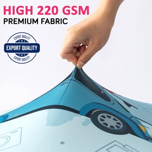 Image of HOKIPO Suitcase Covers for Trolley Suitcase, 220gsm Durable and Washable, Medium (21-22inch) - Road Trip (AR-6344-D13)