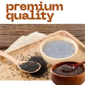 Image of BOKF Basil Seeds (Sabja) + Chia Seeds Combo Pack | Raw Superfoods | Rich in Fiber, Omega-3 & Protein | Ideal for Weight Management, Detox Drinks 300g
