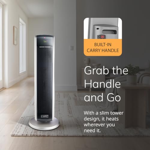 Image of Lasko 29 inch Ceramic Tower Space Heater with Remote Control - Black - 5586