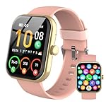 Smart Watch for Women Men, 1.96" Fitness Tracker Running Watch (Answer/Make Call), IP68 Waterproof, Pedometer, Sleep/Step/Activity/Heart Rate Monitor, 110+ Sport Modes Smartwatch for Adroid iOS, Pink
