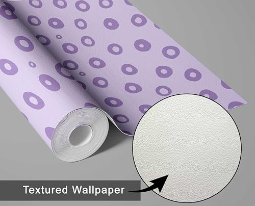 Papier peint vinyle autocollant violet géométrique texturé 63 cm - 6