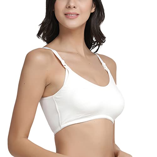 Image of Inner Sense Organic Cotton Bamboo Nursing Bra for Women I Non Padded Feeding Bra with Keyhole Back and Wire Free I Maternity Innerwear with Full Coverage (Combo Pack)