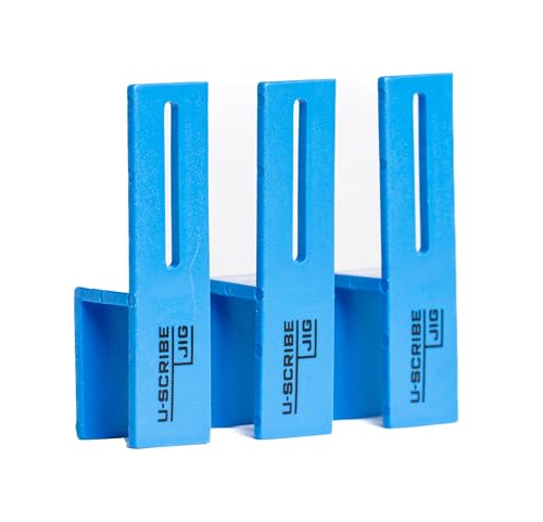 U-Scribe Jig Juego de 3 plantillas de carpintería y carpintería de 19 mm, escribe como un profesional, marca líneas perfectas en rellenos, facias, paneles y zócalos