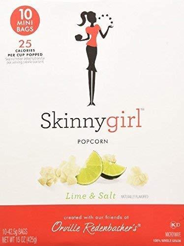 Skinny Girl Lime & Salt Popcorn 10 Mini Bags (pack of 2)