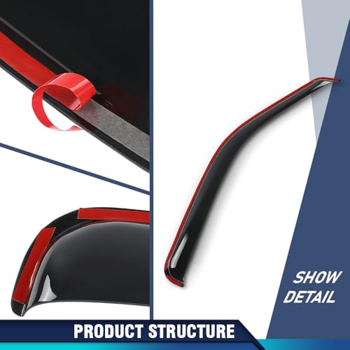 Image of PIT66 in-Channel Auto Vent Window Visors 2 pcs