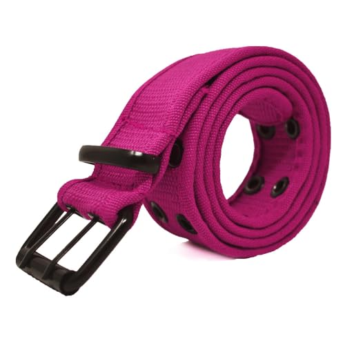 Glory Max Unisex Casual Canvas Belt Double Hole Grommet Adjustable Web Waist Belts2