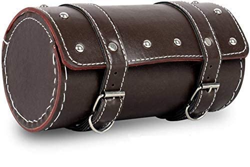 YASH Enterprises Round Back Seat Saddle Bag in Dark Brown/BalckColor for - All Bikes-image-43