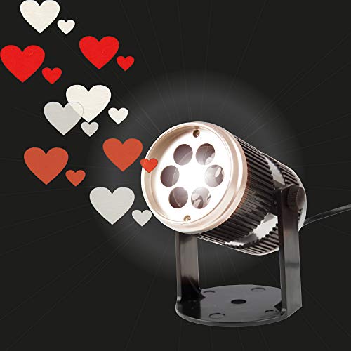 Preisvergleich Produktbild LED [ Herzen ] Projektor - Nachtlicht als Kinderlampe / Kinderlicht - Einschlafhilfe für Baby & Kind im Kinderzimmer [Energieklasse A+]