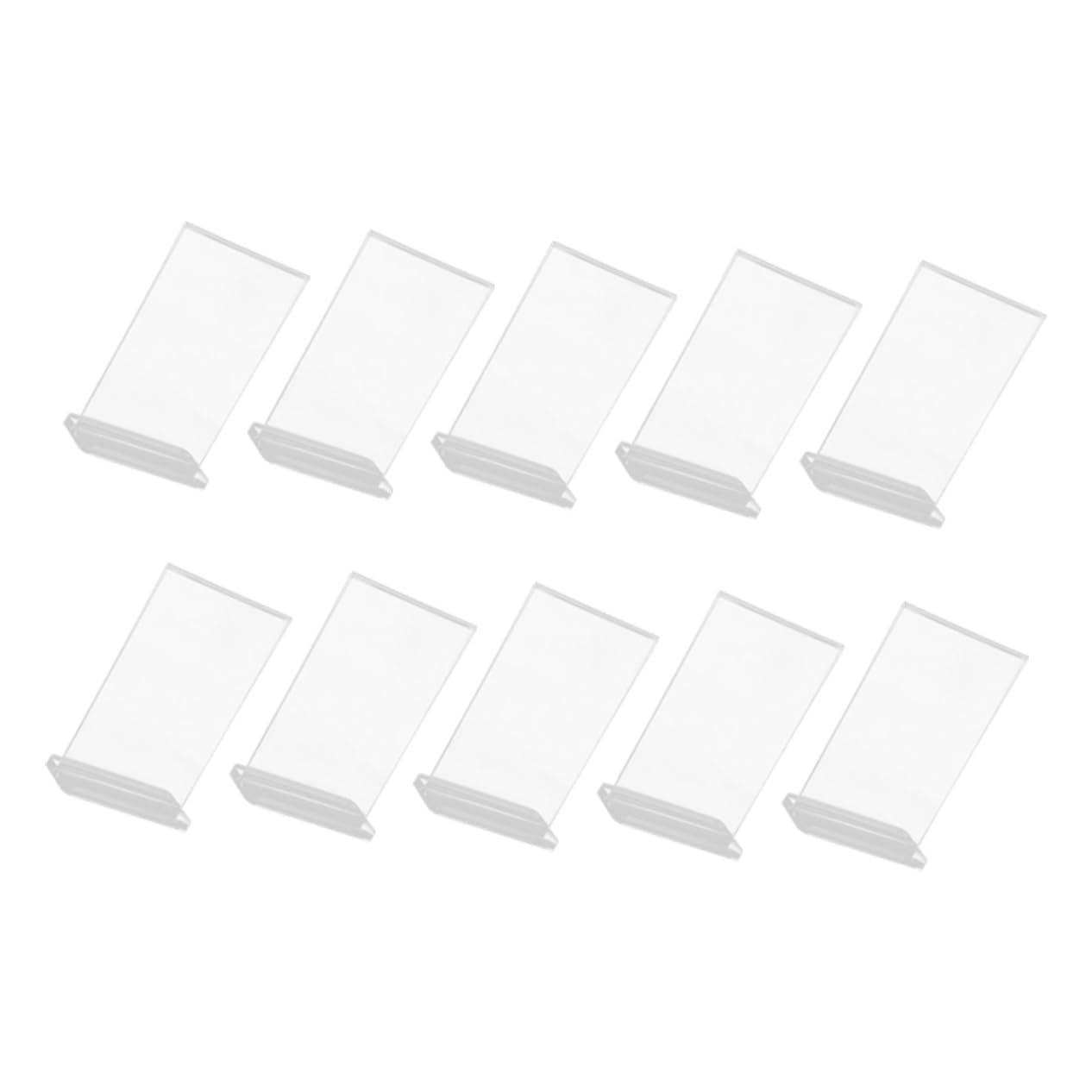 Soporte de Menú T en Acrílico 10 Piezas para Mesa y Bar | Expositor Transparente de Base Estable, Diseño Portátil y Ligero, Uso en Ferias y Exhibiciones