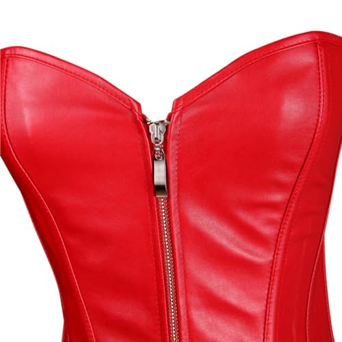 Corpete Corset Corselet Redutor Modelada Cintura Valoriza Busto Zíper Couro Cores M763