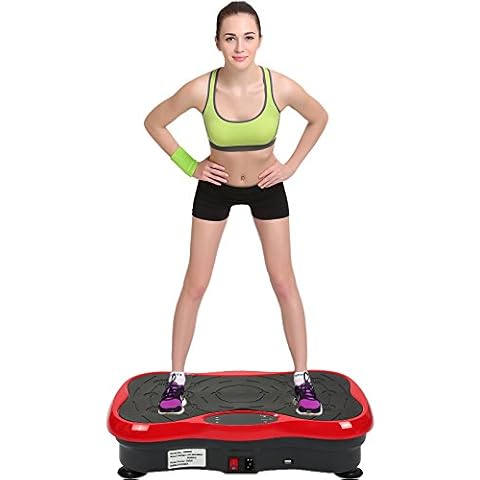 Plataforma Vibratoria, Máquina de Ejercicio Entrenamiento Masaje, Motor Silencioso y Altavoz Bluetooth con Control Remoto y Bandas de Elásticas para Perder Peso Rápida y Relajar Músculos Cover