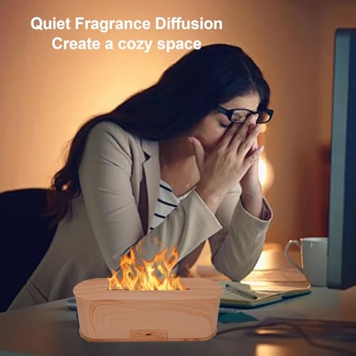 Difusor aromático eléctrico con efecto llama y tanque 300ml miniatura 3