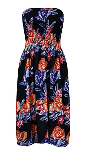 Image of Zyyfly Womens Summer Beach Dresses Strapless Cover Ups Dress Tube Top Sundresses
