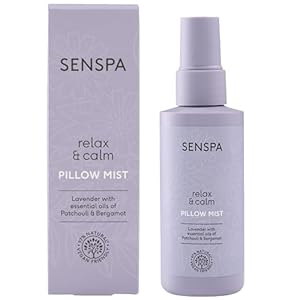 SenSpa Relax & Calm Lavender Pillow Mist – Peaceful Sleep – Natural Stress Relief – Aromatherapy Spray – Calming Bedtime Scent/Vegan Pillow Spray for Nighttime Routine – 75ml