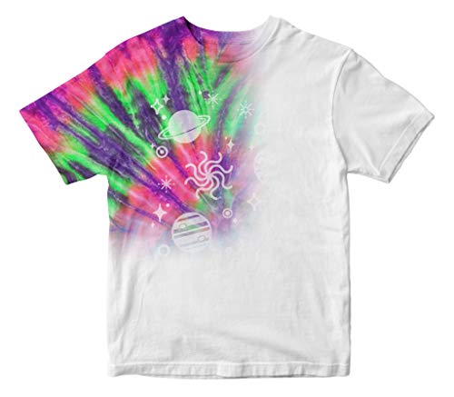 hBARSCI Tie Dye Kit with Hidden Space Effect T-Shirt - Adult Large 6 Piece, 3 Color DIY Set A Great Summer Activity for Kids TieSpy