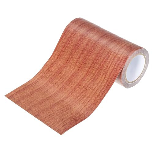 Image of Wood Grain Repair Tapes - Self-Adhesive Realistic Textured Repairing Tapes Patches for Floors Tables Cupboard- 6 inch X15' Size- Red Oak