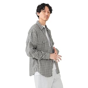 ［ビームス］ L/Sシャツ ヘリンボーンチェック ワークシャツ メンズ CHARCOAL.G L 11111143791" 