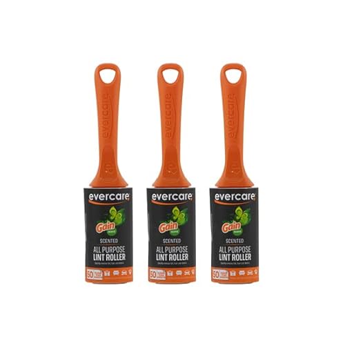Evercare Gain Scented All-Purpose Lint Rollers, Orange, Pack Of 3 (150 Sheets Total) #TOP21