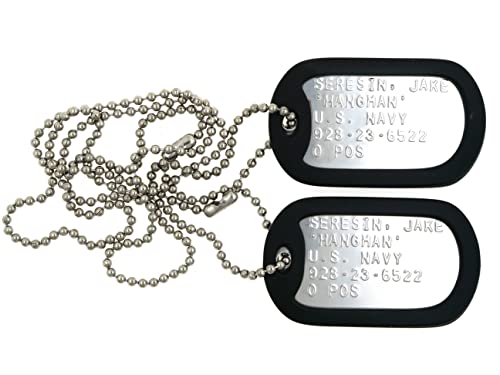 Top Gun Hangman Stainless Steel Military Dog Tag Set Cosplay Halloween Costume Prop