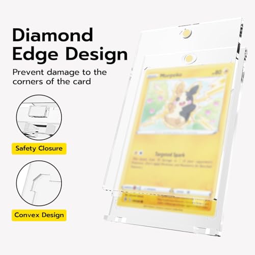 Mcbazel 10er Set 35PT Magnetischer Kartenhalter mit UV-Schutz – Transparente Sammelkartenhülle Magnetkarten für Poken, Magic, Sportkarten – Sammelkarten Zubehör