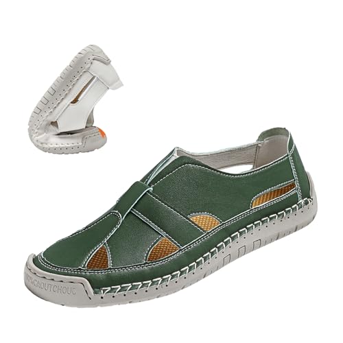 Women's Summer Slip-On Closed Toe Sandals,2025 New Cutout Comfortable Non-slip Orthopedic Outdoor Beach Fisherman Shoes