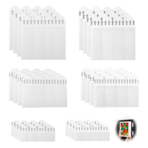 HstiaLving 36 Paires Languettes Accroches Tableaux, Accroche Tableau Sans Percer Bandes adhésives Languette Accroche Tableau Autocollant Cadre Mural pour Cadres Accrochage de Tableaux et Décorations