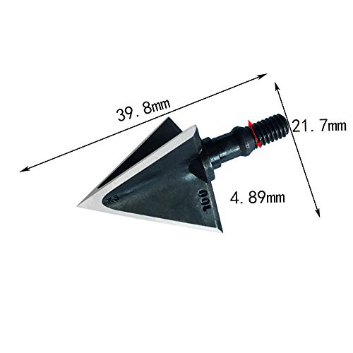 Bgary Broadheads 100 Grain Fixed Blades Archery Broadheads For Crossbow Recurve Bow And Compound Bow 6 Pcs Black #TOP2