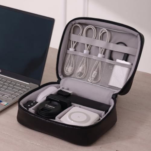 Image of WEMOL Travel Fashion Cosmetic Organizer Storage Bag, Soft Padded - Black | Super Soft, For Brushes, Toiletries, Cosmetics Items, For Women