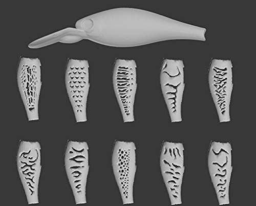wLure Hard Plastic 3D Stencil for Fishing Lure Crankbait Jerkbait Lipless Topwater (SUPM515V2)