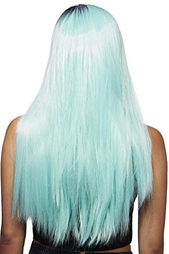 Smiffys Official Manic Panic® Sea Nymph™ Super Vixen™ Wig, Long Straight Wig - Image 3