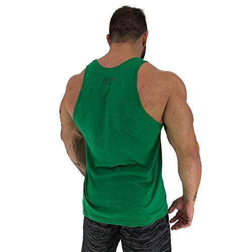 Regata Masculina Cavada MXD Conceito Hardcore Style Halteres Academia (Verde, G)