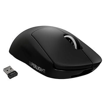 Logitech G PRO X Superlight Wireless USB Gaming Mouse, Ultra Lightweight 63 g, Hero 25K Sensor, 25, 600 DPI, 5 Programmable Buttons, Long Battery Life, for Esports, Compatible with PC/Mac-Black - image, photos