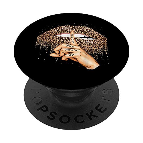 Imagen de labios coloridos con Stfu, Lovely Sensual PopSockets PopGrip Intercambiable