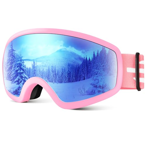 Lunettes de ski pour enfants de 5 à 14 ans masque de protection neige garçons filles