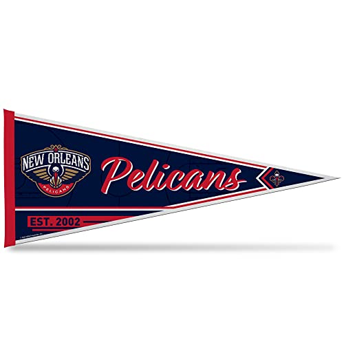 Rico Industries NBA Basketball New Orleans Pelicans Classic 12" x 30" Felt Wall Décor Pennant - Great for Home/Bed Room/Man Cave Décor