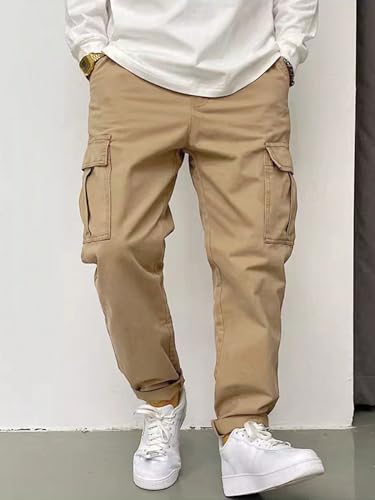 Image of Leriya Fashion Men's Cargo Pants | 4 Pocket Cotton Cargo Joggers for Men | Loose Fit Stylish Pant with Pockets | Casual Baggy Trousers & Streetwear Lower