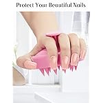 HEETA Scalp Massager Hair Growth, Soft Silicone Scalp Scrubber Shampoo Brush for Exfoliation, Dandruff Removal Head Massage Stress Relax, Wet & Dry Use for Thick Thin Curly Hair Care, Cherry Pink - Image 4