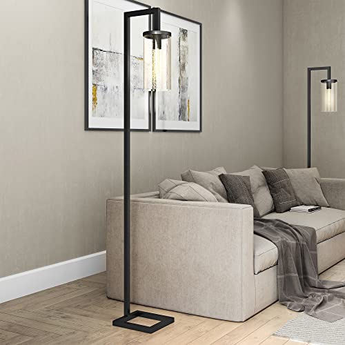 Image of Henn&Hart 67 inch Modern 1-Light Floor Lamp, Black