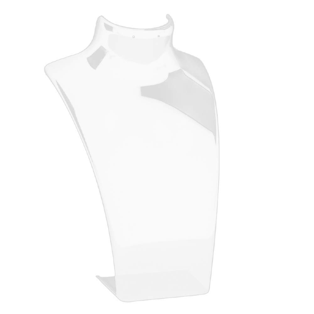 Shineweb Acrylic Mannequin Necklace Earrings Jewelry Display Stand Rack Jewelry Holder Organizer Storage Clear#