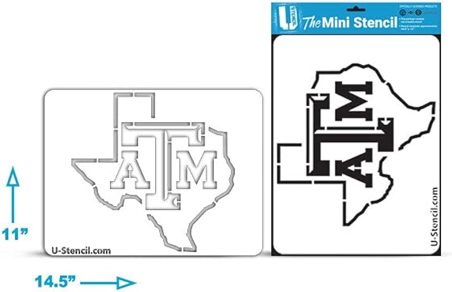 Amazon.com : U-Stencil Texas A&M in Texas Mini Stencil - TAMOOS-202 : Arts, Crafts & Sewing