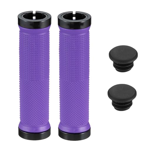 Cycling Handlebar Locking Grips, Rubber Comfortable Bikes Grips, Handlebar Grips Cycling Locking Grips Handlebar Grips with Lock Lock-on Grips Cycling Handlebar Lock Grips Locking Grips