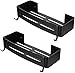 Estante de esquina adhesivo para baño, ducha, carrito, organizador para cocina, inodoro, sin taladrar, 2 niveles, estante de esquina para baño, carrito de ducha (Soporte de esquina cuadrado)