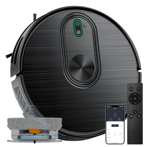 Image of XIEBro Robot Vacuum and Mop, 6500Pa Max Powerful Suction with Self-Charging, APP/Remote/Voice Control, Quiet