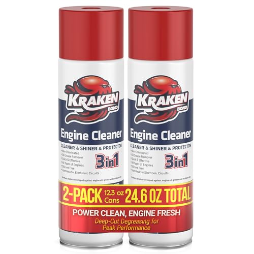 KRAKEN BOND Engine Cleaner Spray - (2x12.3 fl. Oz) Degreaser for Engine Bay, Gunk, and Motor | 2