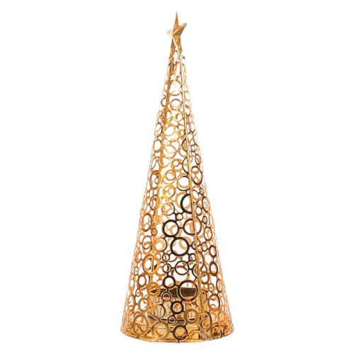 BESPORTBLE Bougeoir Sapin de Noël en Métal Coupelle Ronde Support pour Bougie Pilier Porte-Bougies Décoratif pour Mariage et Décoration Intérieure Festive Photophore Élégant pour Table